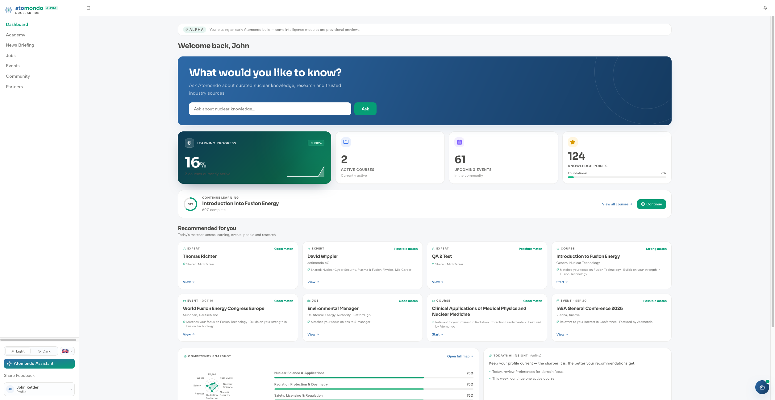 Atomondo Dashboard